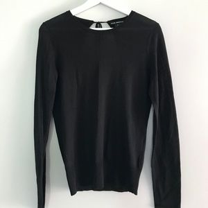 Crewneck Backless Sweater